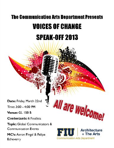 Speak Off Flyer Spring 2013